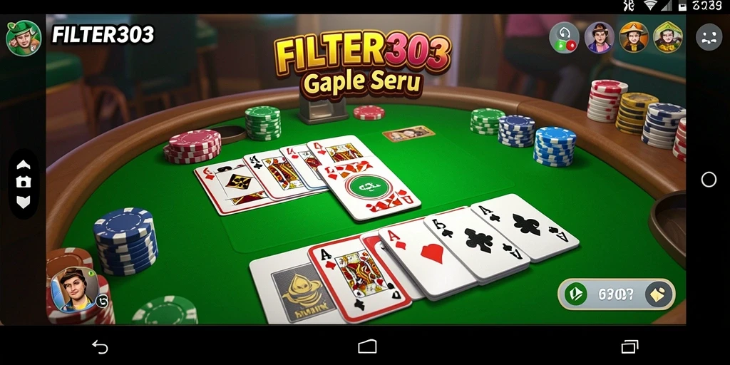 Tampilan gameplay FILTER303 yang menarik dan seru saat bermain Gaple.