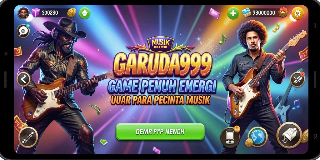 Screenshot GARUDA999 menampilkan gameplay musik yang seru dan interaktif.