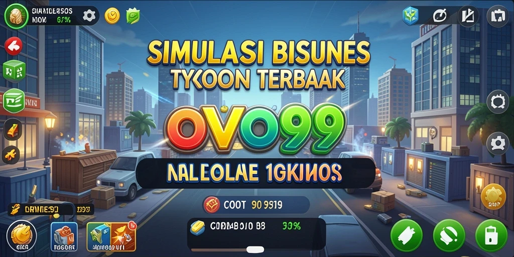 Tampilan gameplay OVO99 yang menarik dalam simulasi Tycoon.