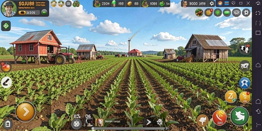 Gameplay seru dari SOJU88 yang menampilkan pertanian yang menyenangkan.