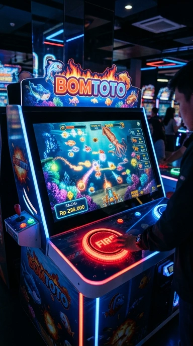 Tampilan antarmuka utama aplikasi bomtoto.